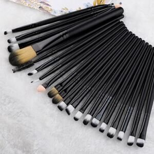 20 Mini Piece Black Make Up Brush Set